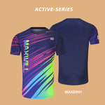 Load image into Gallery viewer, MAXWILL ACTIVE Short Sleeve Sports T-Shirt – Quick-Dry，lightweight Performance Tee in Blue Neon Green
