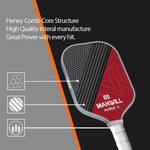 Load image into Gallery viewer, Maxwill Aurus X Pickleball Paddle - High Performance Paddle for Advanced Players | Lightweight 8.0oz, Fiberglass Surface, Honeycomb Core | Ergonomic Grip, Red (14mm)
