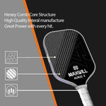 Load image into Gallery viewer, Maxwill Aurus X Pickleball Paddle - High Performance Paddle for Advanced Players | Lightweight 8.0oz, Fiberglass Surface, Honeycomb Core | Ergonomic Grip,  Black (16mm)
