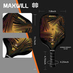 Load image into Gallery viewer, 2025 Maxwill Powerserve Pickleball Paddle | USAPA Certified &amp; Approved | Precision-Engineered for Maximum Power and Comfort | Multilayer Fiberglass-Carbon Face with SX3 Honeycomb Core
