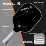 Load image into Gallery viewer, Maxwill Victory Pro Pickleball Paddle | USAPA Approved | SX3 Honeycomb Core | Fiberglass &amp; Carbon Fiber Face | Lightweight, Ergonomic for Precision, Power, and Comfort | Enhanced Maneuverability
