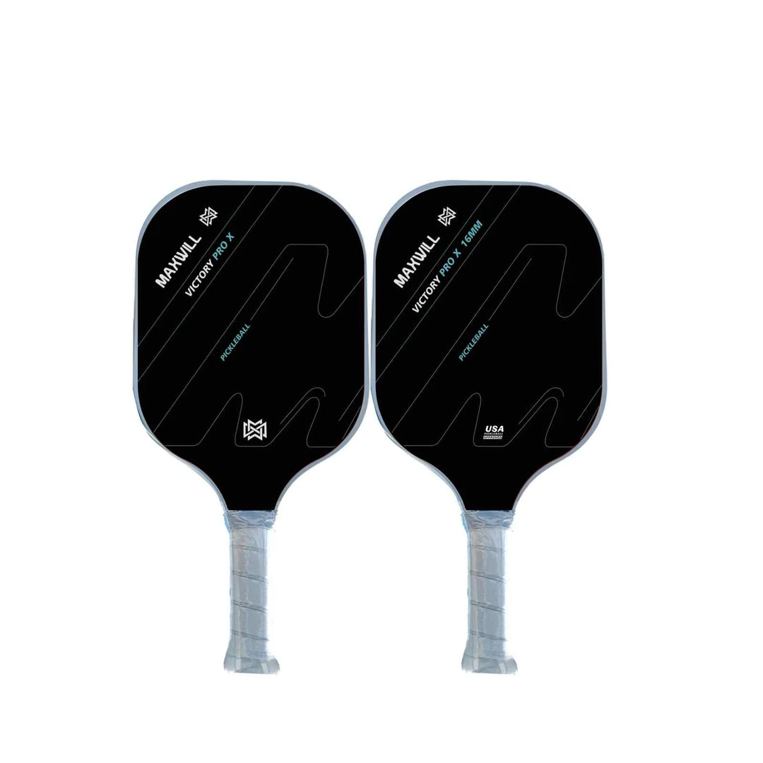 Maxwill Victory Pro X Pickleball Paddle | Advanced Carbon Fiber & Fiberglass | Honeycomb Polymer Core | Extended Handle & Cushioned Grip | Pro-Level Power, Control, and Comfort | USAPA Approved