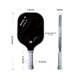 Load image into Gallery viewer, Maxwill Victory Pro X Pickleball Paddle | Advanced Carbon Fiber &amp; Fiberglass | Honeycomb Polymer Core | Extended Handle &amp; Cushioned Grip | Pro-Level Power, Control, and Comfort | USAPA Approved
