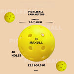 Load image into Gallery viewer, MAXWILL Yellow Pickleball Balls – USAPA Approved, 40-Hole Seamless Design, Tournament-Grade Performance
