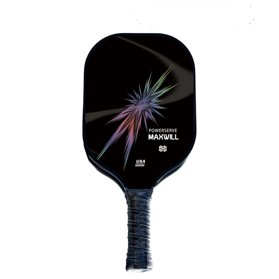 Maxwill PowerServe MPS2M Carbon Hybrid Paddle | UV-Printed Face & TPU Edge Guard for Tournaments